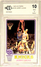 1973 TOPPS JERRY LUCAS #125BCCG 10 BECKETT KNICKS HOF NICE CARD RAZOR SHARP!