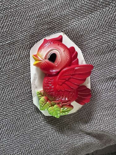 Rarität Miller Studios Chalkware Wandbehang Red Birds Cardinal 1972 Vintage NOS