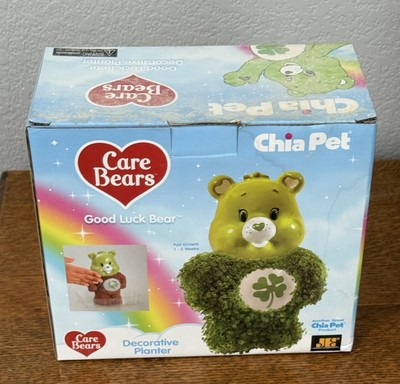 Chia Pet Care Bears Good Luck Bear Decorative Pottery Planter Shamrock