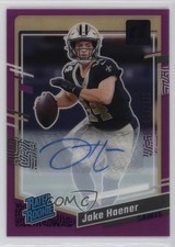 2023 Panini Clearly Donruss Purple Auto /175 Jake Haener #63 Auto 0ud4