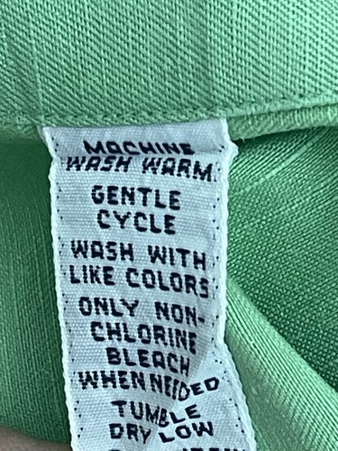Camicia uomo Ralph Lauren Blake verde con bottoni seta lino manica lunga taglia L - Foto 5 di 5
