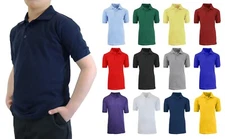 3 Pack School Uniform Polo for Boys Choose Shirts Color - Sizes 4-20 NWT