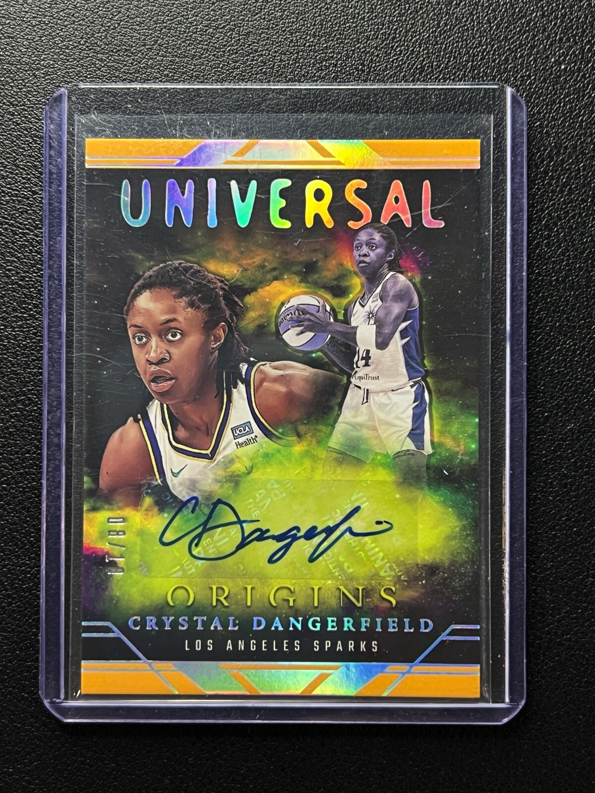 CRYSTAL DANGERFIELD 2024 PANINI WNBA ORIGINS GOLD UNIVERSAL AUTO 08/10