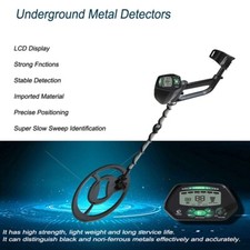 LCD Metal Detector Kit Deep Sensitive Gold Digger Hunter Search Waterproof Coil