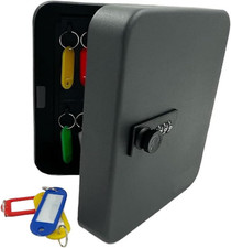 Combination Key Cabinet - Wall Mounted Key Box for up to 20 Sets of Keys