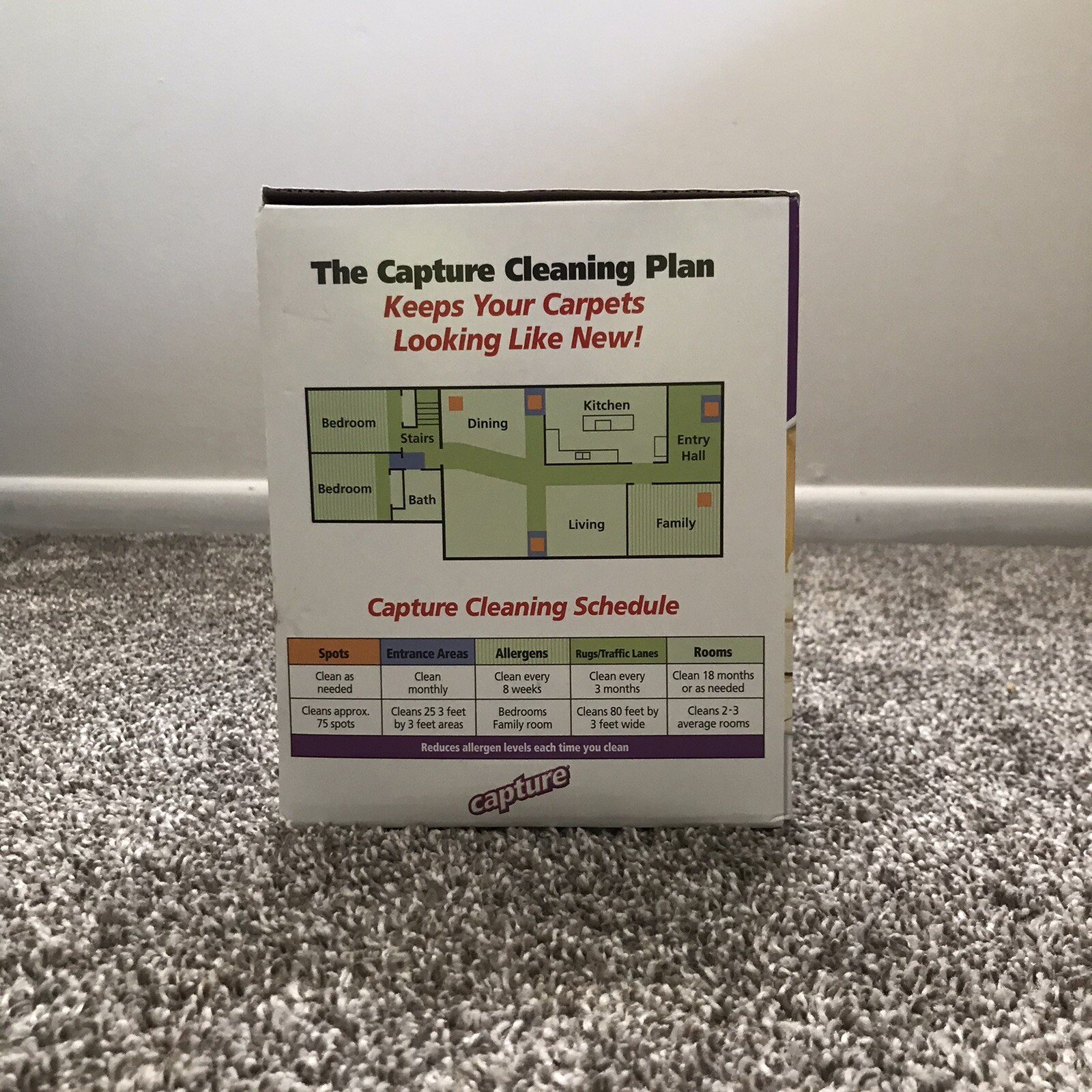 Capture Carpet Dry Cleaning Kit 250 Deodorize Clean Stains Smell from