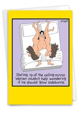 1 Funny Birthday Card with Envelope - Grow Sideburns Tim Whyatt 8367