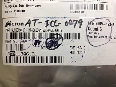 MT40A256M16GE-075E MICRON DRAM 256MX16 CMOS PBGA96 ROHS 2 PIECES