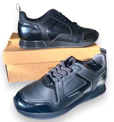 Cruyff Leather Black Smart Trainers 'Lusso' Formal Lace-up Shoes