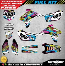 Full Custom Graphic Kit Suzuki RMZ 450 2005 2006 PINNED STYLE decals stickers