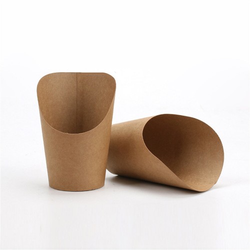 50 Pcs 140z French Fries Cups Disposable Kraft Paper Cups Snack Containers AU - Picture 8 of 8