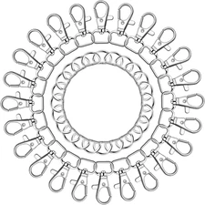 Anezus 100Pcs Key Chain Clip Hook and D Rings Set Include 50Pcs Swivel Snap Hook