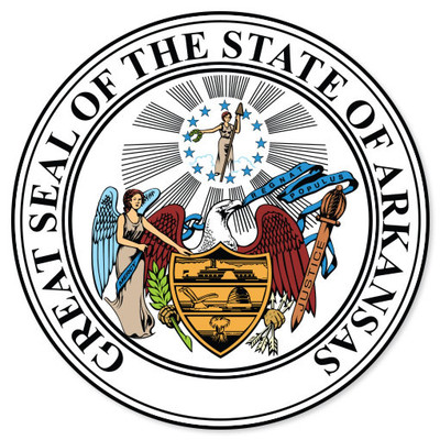 Autoaufkleber Arkansas State Seal Flag K1187 Sticker-12cm