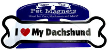 Imagine This "I Love My Dachshund" Bone Pet Magnet For Car Truck SUV Fridge