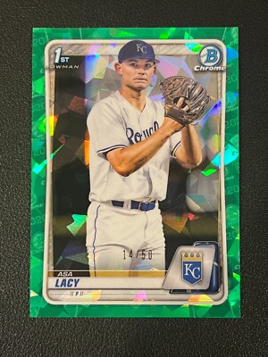 Asa Lacy 2020 Bowman Draft Sapphire 1st Green Refractor /50 Royals BD-88