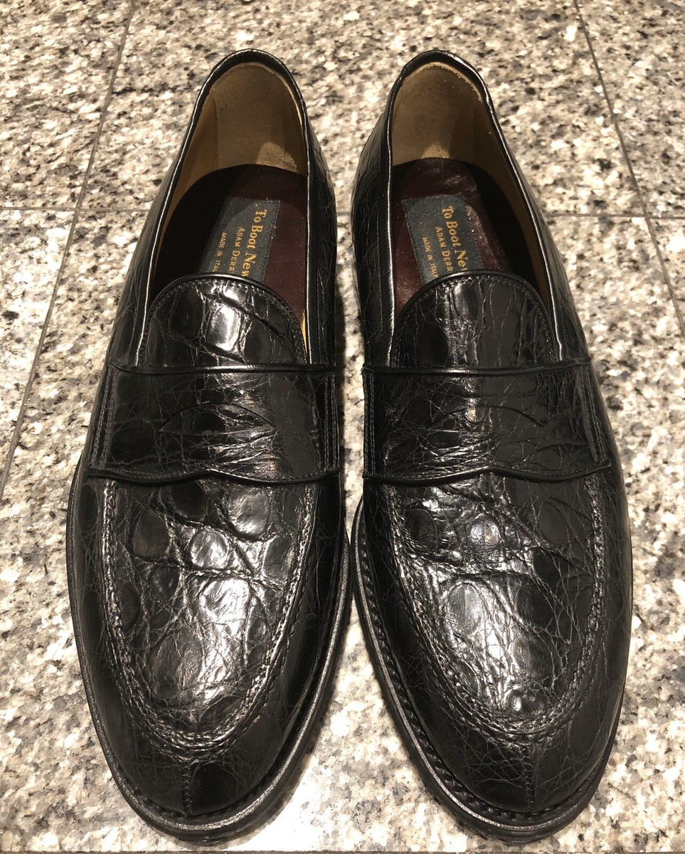 To Boot New York Adam Derrick Black Crocodile Men display picture 3