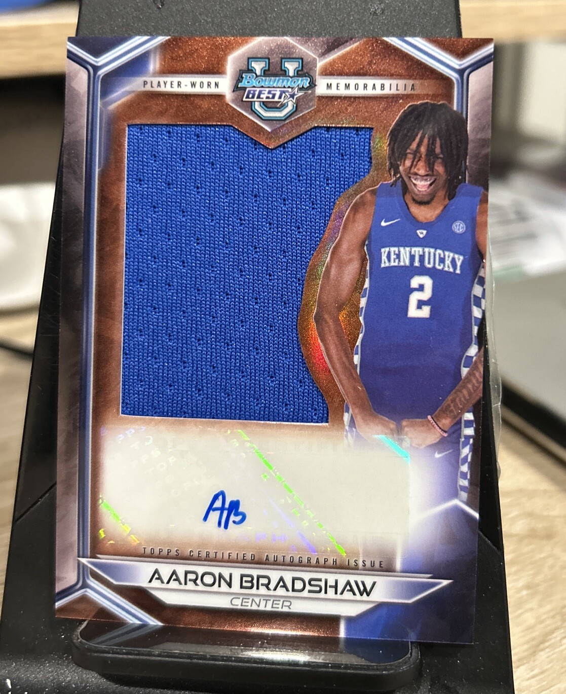2023-24 Bowman's Best U Basketball Relic Patch Auto Aaron Bradshaw ...