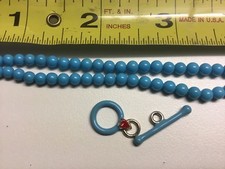Kingman turquoise stabilized ,4mm round beads,16inch, temporarily strung B .