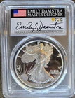 2021 W American Silver Eagle ADVANCED RELEASE SIGNED EMILY DAMSTRA PR70DCAM PCGS