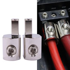 2x Car Audio AMP 1/0 Gauge To 4 Gauge Pin AWG Power Terminal Input Wire Reducer