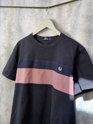 Fred Perry Striped T-Shirt Vintage 90s - Picture 10 of 11