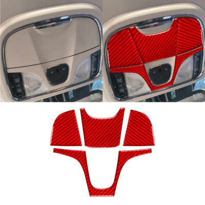 4Pcs Carbon Fiber Front Ring Light Lamp Panel Cover For Jeep Cherokee 2014-2018
