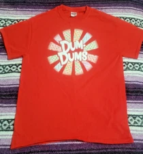 Vintage 90s Dum Dum Suckers Spangler Candy Promo Gildan Heavy T Shirt Red Medium