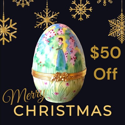 Peint Main Limited Edition LimogesEgg by Pierre Arquié