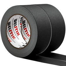 2-PACK BLACK GAFFERS TAPE Waterproof Heavy Duty 2" X 33 Yards Cloth Matte Gaff