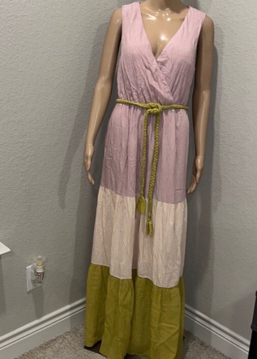 Flying Tomato Women Size Large Maxi Dress Color Blocked | eBay