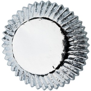mini cupcake liners silver