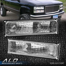 Fit For 88-98 Silverado Pickup Bumper Parking Lights Turn Signal Lamps Pair