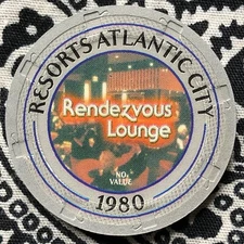 Resorts International NCV *1980* 25th Anniversary Atlantic City, NJ Casino Chip