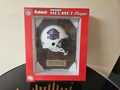 Unsigned Riddell Mini Helmet Plaque NFL Pro Football Hall of Fame HOF 8'' x 10''