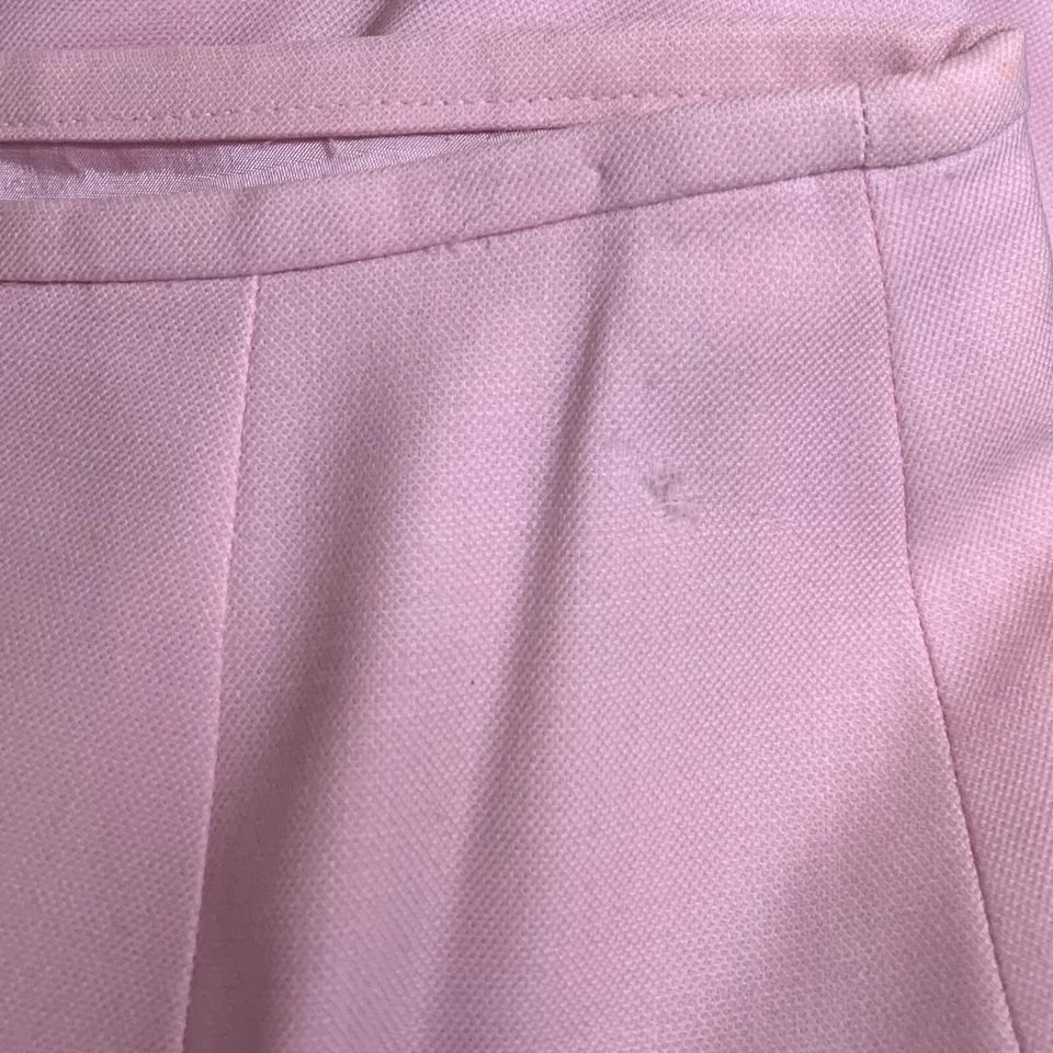 Falda Escada Mujer 34 EU Rosa Mezcla Lana Volantes Borde Carrera Trabajo Oficina Cremallera Foto 4 de 4