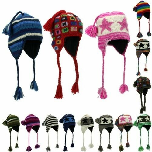 Maglia di Lana Paraorecchie Nappa Cappello LoudElephant Caldo Inverno Dreds  | eBay