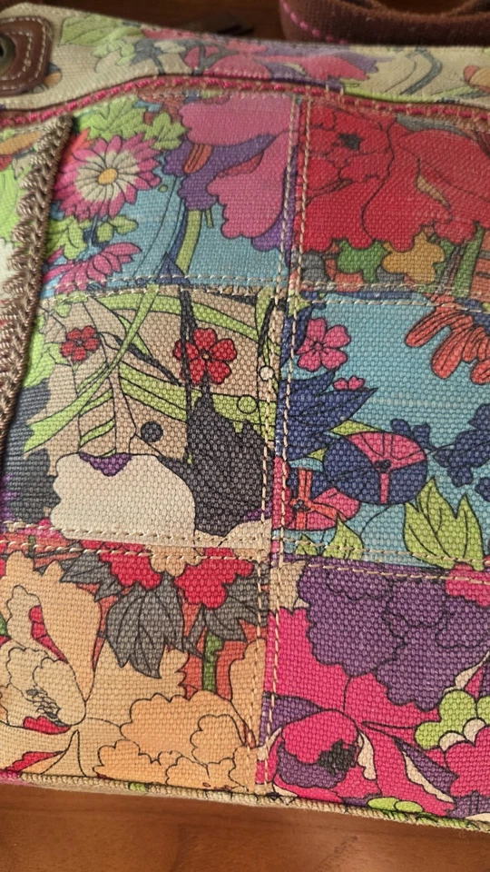 Bolso Bandolera Sak Roots Multicolor Floral Retazos Imitación Cuero Mariposa Foto 2 de 4