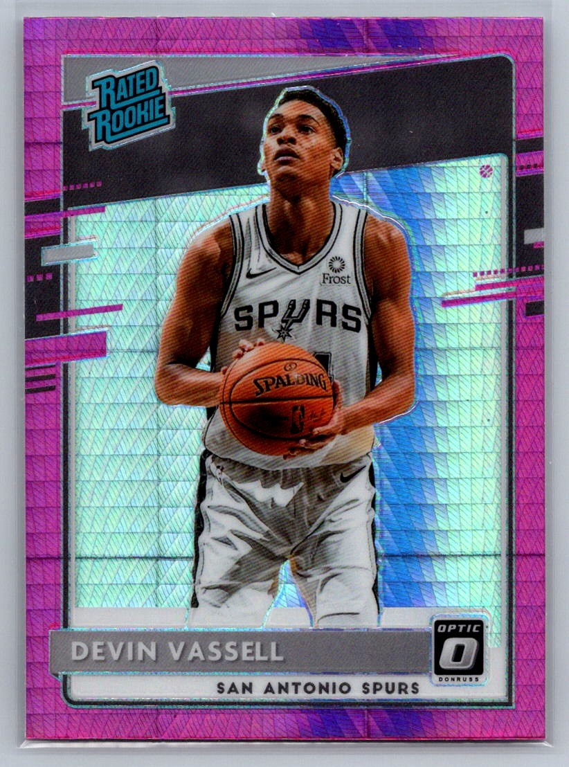 2020-21 Donruss Optic Pink Hyper #161 Devin Vassell SPURS