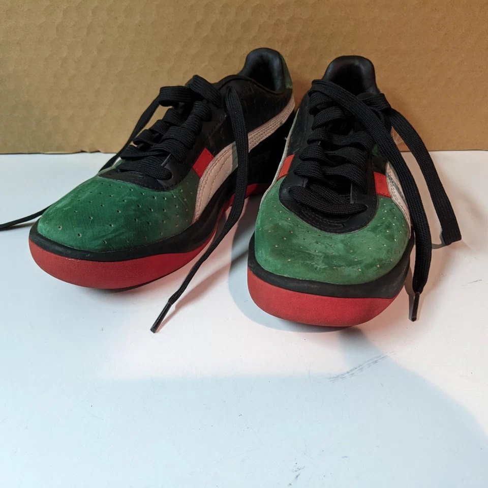 Puma男式绿色黑色皮革 — 第 3/4 张图片