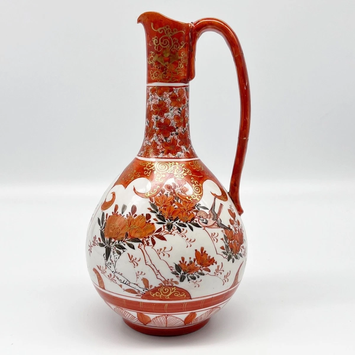 陶瓷红色1900-1940 年日本花瓶| eBay