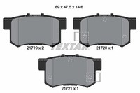 Textar Bremsbelagsatz, Scheibenbremse Hinterachse U.A. FüR Honda, Mg, Rover