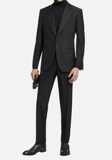 Zegna Men's Black Wool Trofeo 600 Sartorial Tuxedo Jacket Pants Suit Size 48