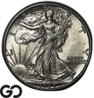1939-D Walking Liberty Half Dollar, Nice Color, Choice BU++