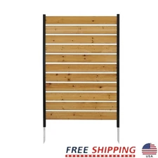 Wood Privacy Screen Outdoor Fence Hides Trash Cans Easy Install Garden Partition