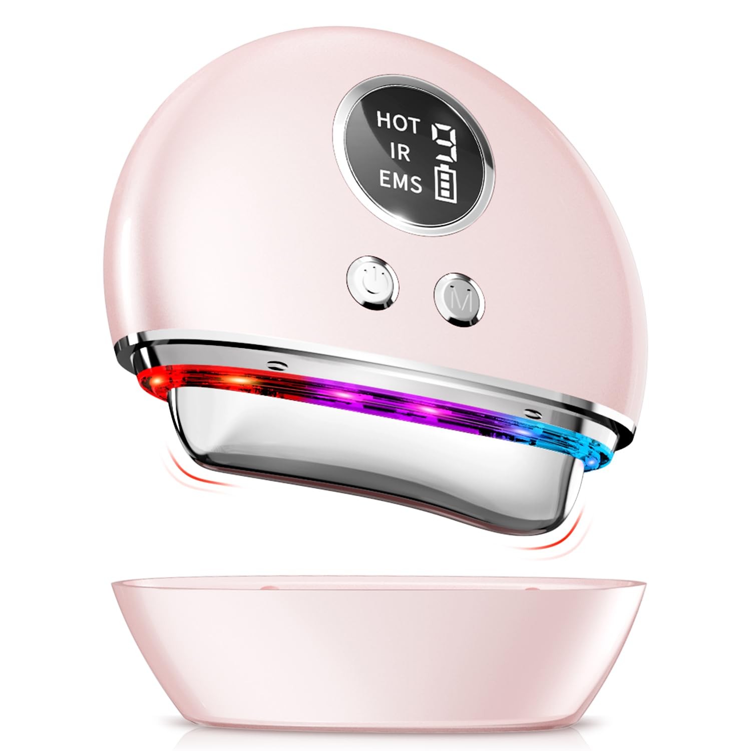 Dispositivo Viso e Collo EMS | Massaggiatore Antirughe con LED