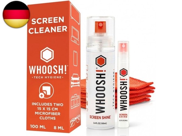 ! Screen Cleaner Spray Und TüCher - 100 Und 8 Ml + 2 MikrofasertüCher - Duo Mit-image