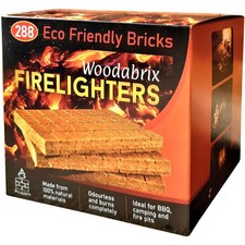 Natural Wood Eco Firelighters. 288 Sustainable Fire-starters Ideal for Wood Burn 0.05 per lighter