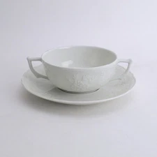 Hawthorn by Raynaud Ceralene Porcelain Cream Soup & Saucer Set(s) Bowl or Cup