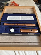 Dolmetsch vintage Wooden Soprano/Descant Recorder Handmade Pearwood England case