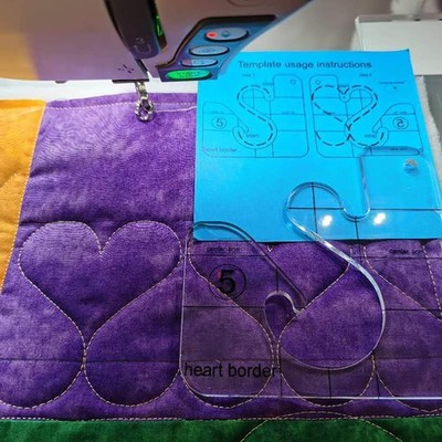 Bequilter Free Motion Quilting Template Series 4.8 inches x inches, White 